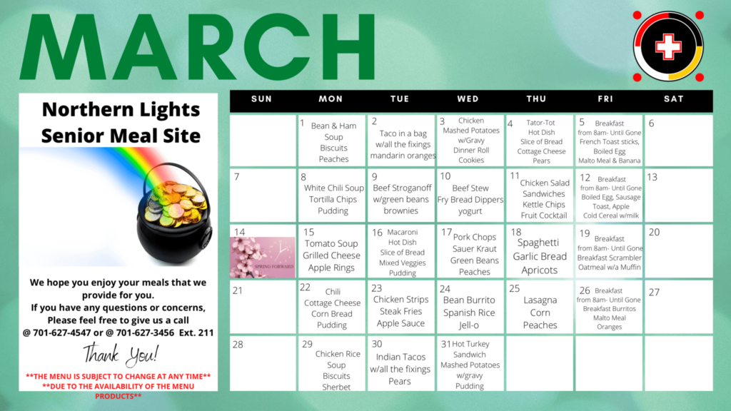 March menu