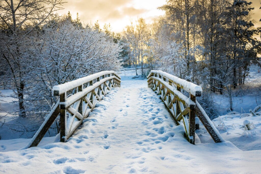 snowy little bridge