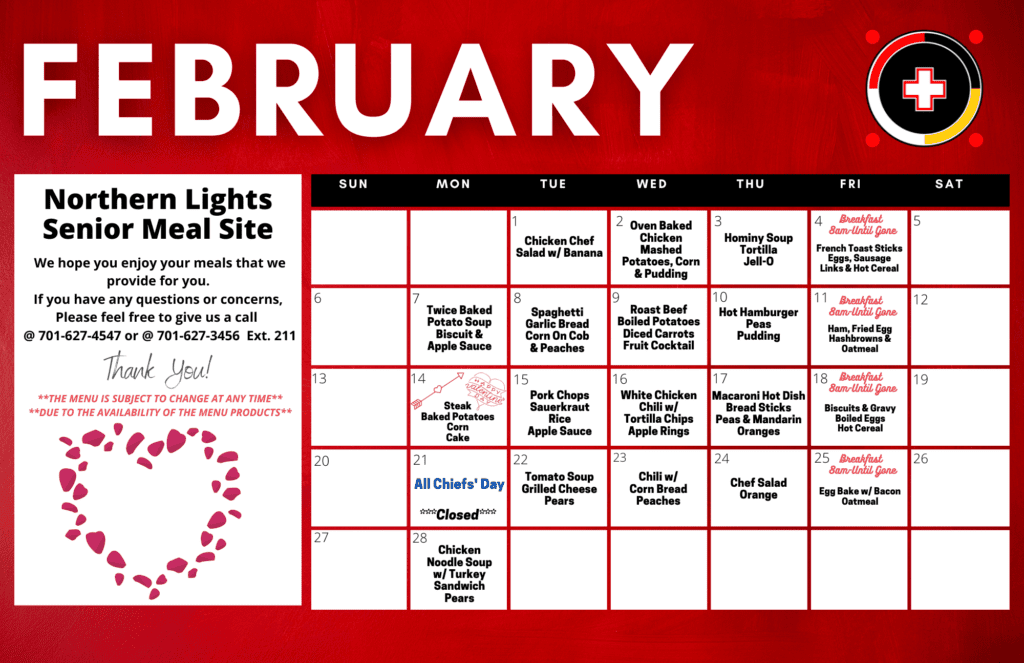 Feb - Meal Site Menu