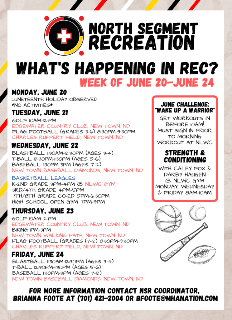 Weekly NSR Schedule